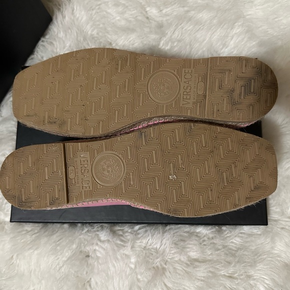 Versace Medusa Coated Canvas Espadrilles size 38 Baby Pink - Picture 6 of 6